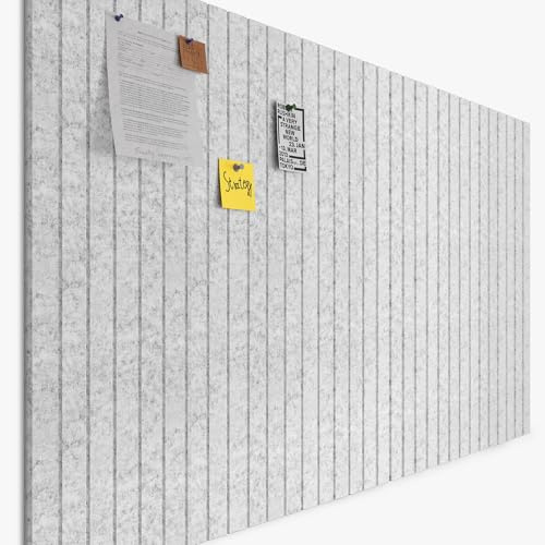 Uoisaiko Große Filz Pinnwand Selbstklebend 120x90cm, 12er-Pack Fotowand | Korkwand-Alternative mit 60 Reißzwecken & 60 Klebepads – für Fotos & Notizen, dekorativ im Büro, Klassenzimmer & Zuhause