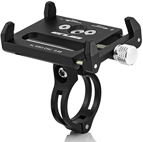 GUB Fahrrad Handyhalterung Aluminium Motorrad Scooter Fahrrad e-Bike Universal Handy Halterung Schnellspanner Lenker für Handy Halter drehbar für 4,7-7,2 Zoll Smartphone, Navi