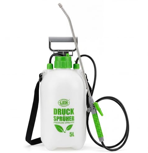 Drucksprüher 5 Liter 3 bar Sprühstange und Düse aus Edelstahl. Länge Lanze Plus Schlauch 170cm!