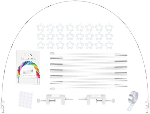 PILIN Ballonbogen, Ballonbogen-Set, Tischbogen, verstellbar, einfach zu montieren, für Feiern, Geburtstage, Hochzeiten, D?ners