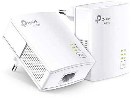 TP-Link Powerline Adapter Set TL-PA7017 KIT(1000Mbit/s, Gigabit-Port, Plug&Play, Kompatibel mit allen HomePlug AV/AV2 Powerline Adaptern, Ideal für Media-Streaming)