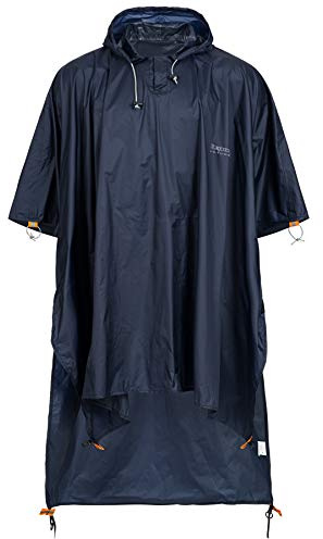 Deproc Active Herren Wasserdichter Regenmantel Cornwall Poncho Uni Regenponcho, Navy, XXXL