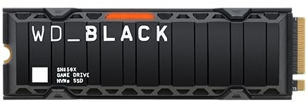 WD_BLACK SN850X NVMe SSD mit Heatsink 4 TB interne SSD (Gaming Speicher, PCIe Gen4-Technologie, Lesen 7.300 MB/s, Schreiben 6.600 MB/s) Schwarz