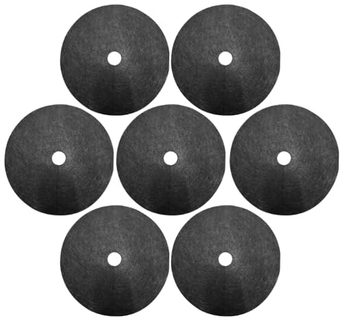 DOITOOL 20 Stück Garten-Unkrautmatte Biologisch Abbaubare Mulchring-Baumschutz-Unkrautmatten Mulchscheibe Baummulchring Baumschutzmatte Gartenbaumschutz Mulchscheibe (Schwarz 4 cm)