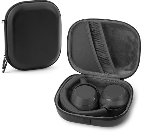 Linkidea Kopfhörer-Etui kompatibel mit Sony WH-1000XM6, WH-1000XM4, WH-1000XM3, WH-XB900N, MDR-1000X, Hartschalen-Reisebox mit Kabel- & Ladekabel-/Akkuspeicher (Schwarz)