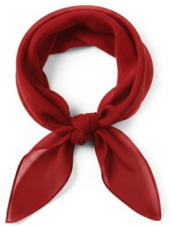 TigerTie Damen Nickituch Chiffon in einfarbig Uni - Leichtes zartes Halstuch - 58 x 58 cm