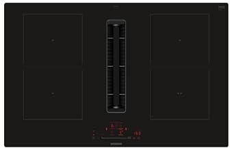 Siemens iQ500 Smartes Kochfeld mit Dunstabzug Induktion 80 cm ED811HQ26E | Rahmenlos, Home Connect, Intensivstufe, Angenehm leise, Bratsensor Pro, Elektronik-Uhr, Kindersicherung, Restwärmeanzeige