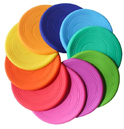 EQLEF Flying Disc Nicht rutschen Soft Silikon Spielzeug Eltern Kind Zeit Outdoor Sport 2 Stück (zufällig)