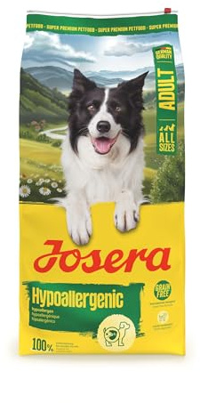 JOSERA Hypoallergenic | 12,5 kg | Trockenfutter für empfindliche Hunde | Adult | Premiumfutter mit Insekten (Monoprotein) für erwachsene Hunde mit Unverträglichkeiten | getreidefrei | hochverdaulich