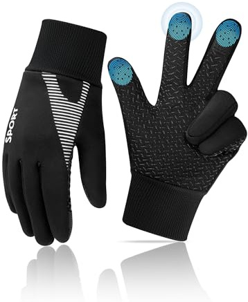 Becellen Reithandschuhe Kinder Winter, Handschuhe Kinder Wasserdicht Kinderhandschuhe Reithandschuhe Touchscreen für Klein Junge Mädchen 6-10 Jahre Laufen Fahrrad Fußball Outdoor Sport