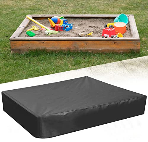 Sandkastenabdeckung, Wasserdicht Sandkasten Abdeckung 150x150cm, Sandkastenplane mit Abdeckung, Sandkasten Abdeckung Abdeckplane Wasserdicht, Spielzeug Sandkasten Abdeckung für Pool Terrase