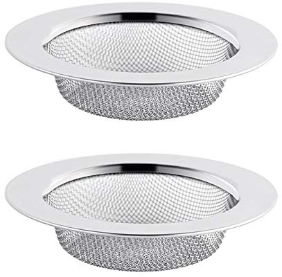 Abflusssieb Edelstahl Rostfrei 2er Set, 7.5CM Haarsieb Dusche, Waschbecken Sieb Abfluss Spüle, Abfluss-Sieb Sink Strainer für Küche