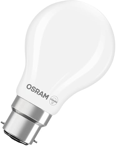 Osram LED-Lampe Star Kolbenform A40 Filament, 2700 K warmweiß, 3,4 W, B22d, matt, 470 lm, 15.000h, für Decken- und Stehleuchten, blendfrei