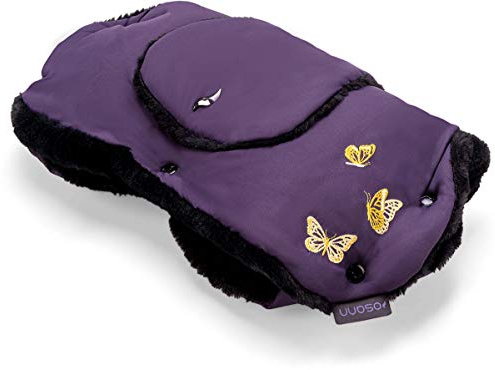Osann Handmuff für Kinderwagen & Buggy, Blackberry | Handmuff aus Fell mit Handytasche, Handwärmer
