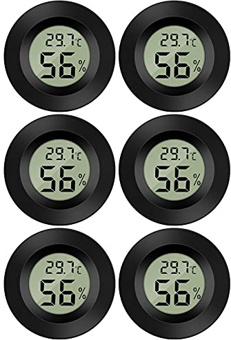 Thlevel Hygrometer Thermometer Innen Luftfeuchtigkeitmessgerät Digital | Raumthermometer Temperatur Thermometer Innen für Gewächshaus Wohnzimmer 6 Stücke