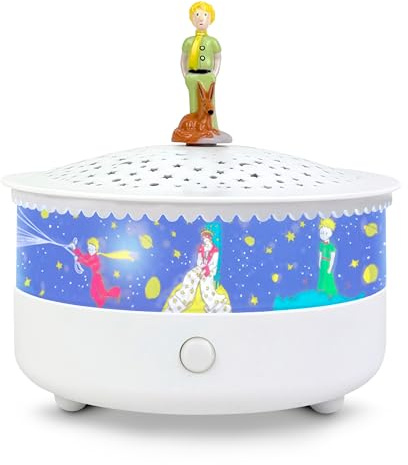 Trousselier 6260794 Sternenhimmel-Nachtlicht mit Musik, Kleiner Prinz, Schlummerlicht mit Schreifunktion, Sternenlicht, Einschlafhilfe, Spieluhr für Kinder