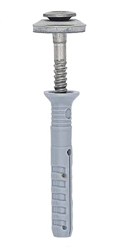 Nageldübel Spenglerdübel Schlagdübel Kappleistendübel Nylon Schraube Edelstahl A2 mit 15mm Dichtscheibe - 6x40-100 Stück