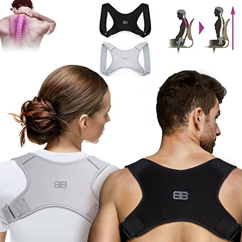 Back Bodyguard Haltungskorrektur - Innovativer Haltungstrainer Rücken Damen - Rückenstrecker - Schultergurt - Posture corrector men - Rückenstütze - Schwarz, L