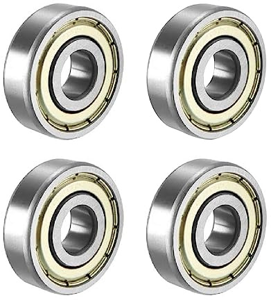 4 Stück Kugellager 608ZZ ABEC 7,Metall Double Shielded Miniatur Rillenkugellager,Skateboard kugellager inlineskates zubehör lager Geeignet,für Skateboard Roller Inline Skates (8x22x7) mm