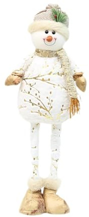 RadianceBiz Festliche Schneemannfigur mit Verstellbaren Beinen Zur Heimdekoration