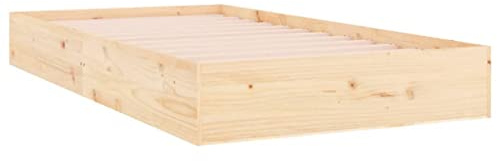 vidaXL Massivholzbett Einzelbett Bettgestell Bettrahmen Lattenrost Schlafzimmerbett Bett Holzbett Schlafzimmermöbel Kiefer 90x200cm