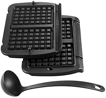 Tefal Waffelplatten XA7238 für den Optigrill | Aluminiumdruckguss | Antihaftbeschichtet | Belgische Waffeln | Leichte Reinigung |Spülmaschinengeeignet | Inklusive Schöpfkelle | 32 x 23 x 6 cm