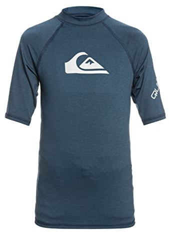 Quiksilver All Time - Kurzärmliger Rashguard mit UPF 50 für Jungen 8-16 Blau