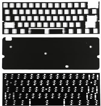 YMDK Tastatur-Schalldämpfungsschaum 61 64 Layout 3-teiliges Set Poron Schalldämpfer Pad Dichtung Schalter Dämpfer für mechanische Tastatur