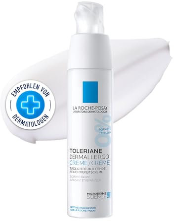 La Roche Posay Gesichtscreme, Für zu Allergien neigende Haut, Reduziert Rötungen, Mit Sphingobioma und Neurosensine, Ohne Duftstoffe und Alkohol, Dermallergo Creme, Toleriane, 40 ml