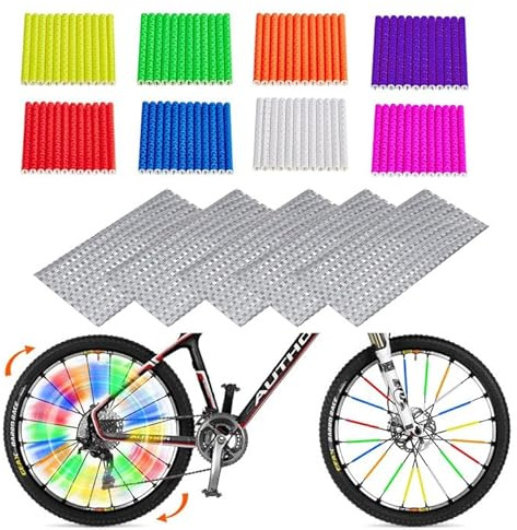 Yeria Speichenreflektoren Set 360° Sichtbarkeit Fahrrad Reflektoren für Speichen Einfache Montage ohne Werkzeug Sicherheitsreflektoren für Fahrrad, MTB, Rennrad & Kinderfahrrad