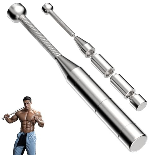 Verstellbarer Macebell-Clubbell, 6-in-1 Premium-Stahl-Indianer-Club, Training für Ganzkörper-, Muskel-, Schulter-, Griff- und Unterarmtraining bis hin zu Stretching