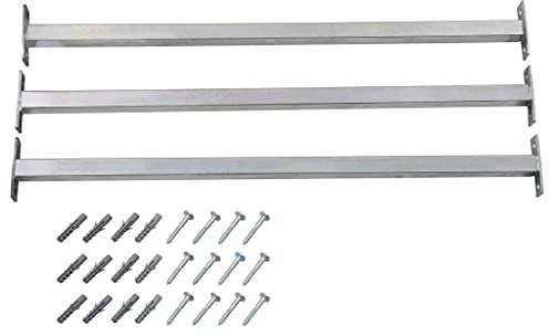 Homgoday Verstellbare Sicherheitsstangen für Fenster, 3 Stück, 710-1200 mm