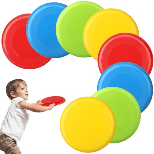 Anzmtosn Sand Strand Spielzeug Große 22cm Flying Disc Spielzeug für Kinder Erwachsene, Flying Ring Spielzeug für Outdoor Strand Zubehör Hinterhof, Rasen, Park Flying Ring Geschenk 8 Pack