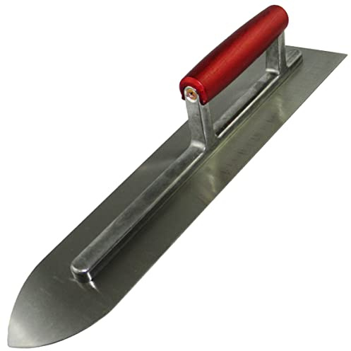 Profi Bodenlegerkelle spitzförmige, 585mm x 90mm, Estrichkelle | Steinholzglätter 1,2mm super stark Glättekelle für Bodenleger CT027