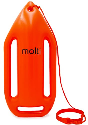 molti Schwimmboje 51 x 23 cm – Schwimmhilfe mit Schlepptau für Kinder wasserdichte Sicherheitsboje für Freiwasser, Schwimmtraining