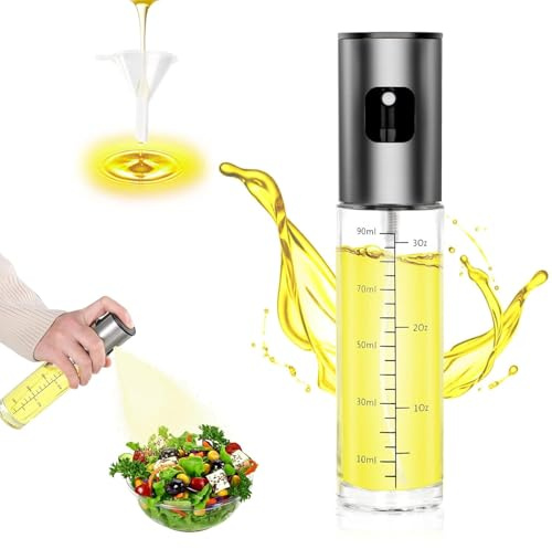 Hocimit Ölsprüher zum Kochen, Öl Sprühflasche, Ölspray zum Kochen, Olivenölsprüher für Salat, Grillen, Backen in der Küche
