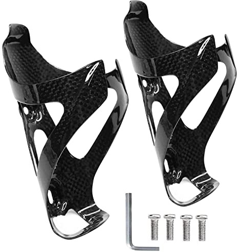 NewTH Flaschenhalter Fahrrad Ultraleicht 3K Carbon Leicht Fahrrad Flaschenhalter Getränkehalter Fahrrad Geeignet für Fahrräder Rennräder Mountainbikes, 2 Stück