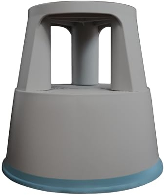 Westcott Rollhocker Dunkelgrau | Tritthocker mit 3 Gleitrollen | Stopautomatik bei Belastung | max. 150kg | Montage ohne Werkzeug | E-91001 00