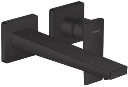 hansgrohe Wasserhahn Metropol, Unterputz Armatur für Wandmontage, Auslauf 22,5 cm, Mattschwarz