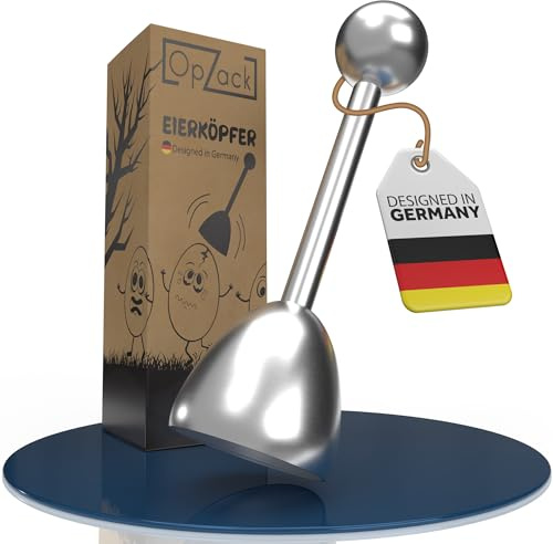 OpZack - 1x Premium Eierköpfer aus hochwertigem Edelstahl, Eierschneider/Eieröffner - super zeitsparend!
