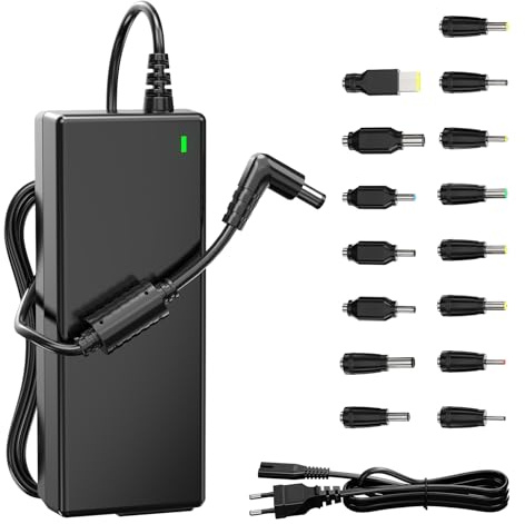 Sunydeal 90W Universal Ladegerät für Laptops | Ersatzadapter für HP, Lenovo, ASUS, Acer, Dell, Samsung, Toshiba, Sony, Fujitsu | 18V-20V, 4.74A Max, 15 Stecker, Kein USB C