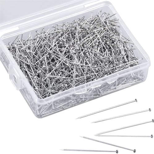 1500 STK. Stecknadeln ohne Kopf - 13 mm Pins in praktischer Box - zum Basteln & Nähen & Kurzwaren