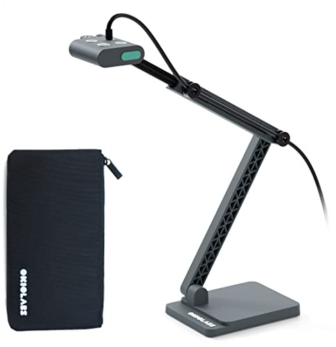 OKIOLABS OKIOCAM S2 Pro 4K USB Visualiser mit OKIOPoint AI-Tracking, 12 MP, Dokumentenkamera für Unterricht, mit LED-Licht, für PC/Mac/Chromebook, kommt mit Tasche & Typ-C-Adapter