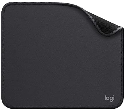 Logitech Mouse Pad - Studio Series, Computer-Mauspad mit Anti-Rutsch-Gummiboden, Leichtes Gleiten, Spritzwassergeschützt, Langlebige Materialien, Tragbar, Frisches, modernes Design - Grau