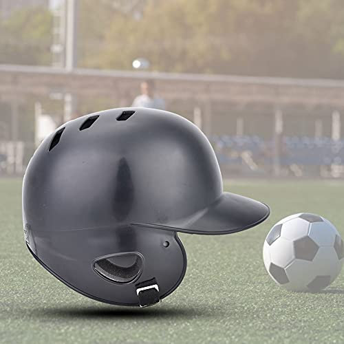 Cricket-Schlaghelm, Sport-Baseball-Schlaghelm-Schutzausrüstung mit Riemen für Erwachsene, Kinder, Teenager (Schwarz)