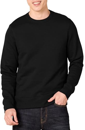 Amazon Essentials Men's Crewneck Fleece Sweatshirt, Black, XX-Large