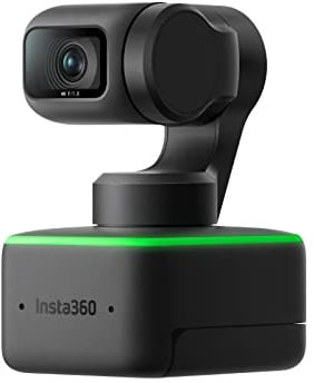 Insta360 Link - PTZ 4K Webcam mit 1/2-Sensor, KI-Tracking, Gestensteuerung, HDR, Mikrofonen mit Rauschunterdrückung, Spezialmodi, für Laptop, Videokamera für Videokonferenzen, Live-Streaming