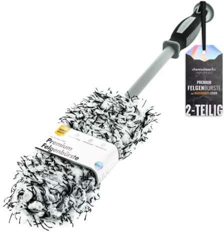 Chemicalworkz® Felgenbürste Flat Wheel Brush - extra Flache Premium Mikrofaser Felgen Bürste: Für eine schonende Reinigung Aller Felgen - Alufelgen, Auto Felgenreiniger Bürste - schmal, flach, dünn
