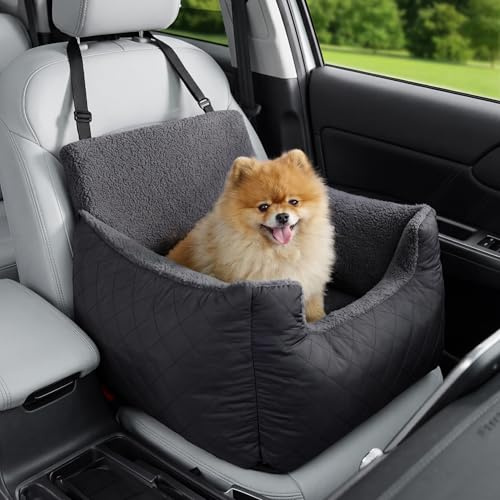 Lesure Hundesitz Auto Kleine Hunde - Wasserdichter Hundesitz Auto Rückbank, Hunde Autositz Für Kleine Hundemit, Ansteckbare Leine Für Autositz Hund, Schwarz