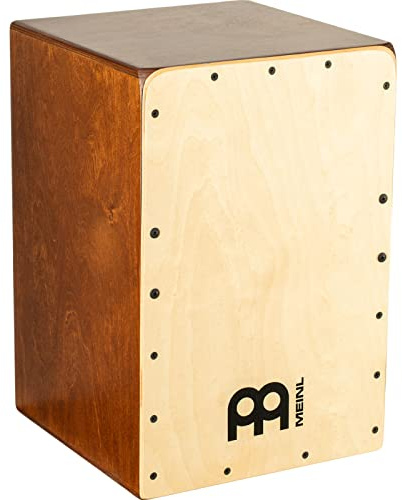 Meinl Percussion Snarecraft Cajon Instrument - Kompakte Trommelkiste mit zwei Snare-Teppichen - Schlagfläche Baltische Birke (SC80AB-B)